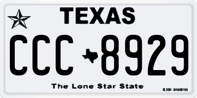 TX license plate CCC8929