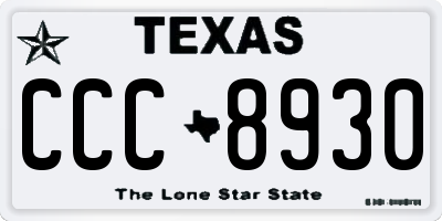 TX license plate CCC8930