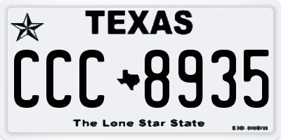 TX license plate CCC8935