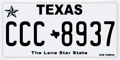 TX license plate CCC8937