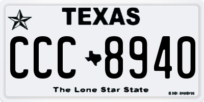 TX license plate CCC8940