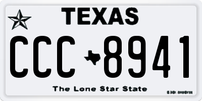TX license plate CCC8941