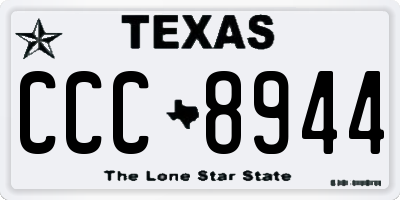 TX license plate CCC8944