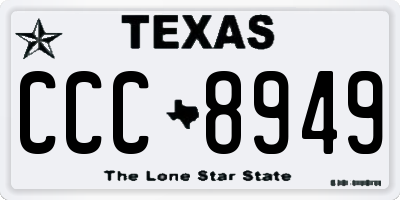 TX license plate CCC8949