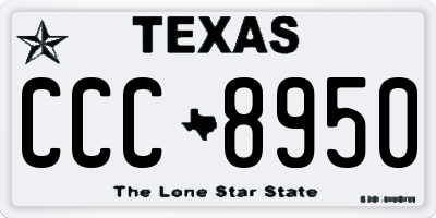 TX license plate CCC8950