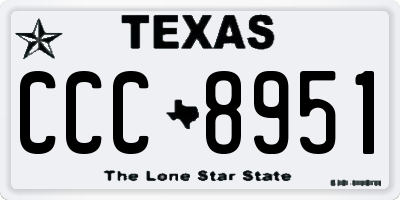 TX license plate CCC8951