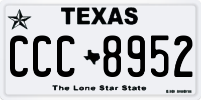 TX license plate CCC8952