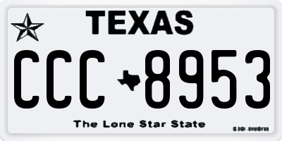 TX license plate CCC8953