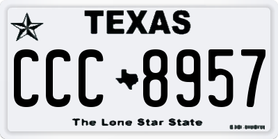 TX license plate CCC8957