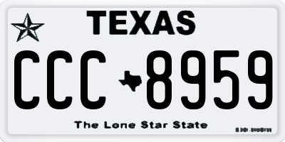TX license plate CCC8959