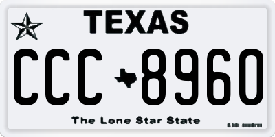 TX license plate CCC8960