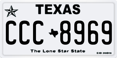 TX license plate CCC8969