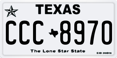 TX license plate CCC8970