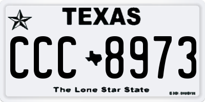 TX license plate CCC8973