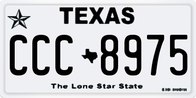 TX license plate CCC8975