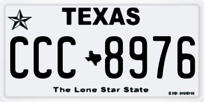 TX license plate CCC8976