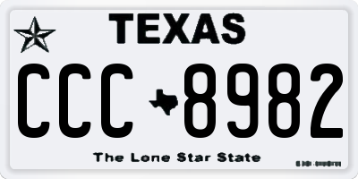 TX license plate CCC8982