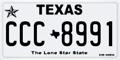 TX license plate CCC8991