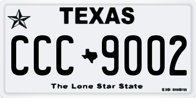 TX license plate CCC9002