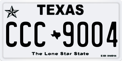 TX license plate CCC9004