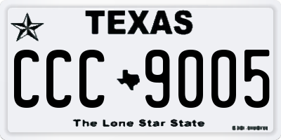 TX license plate CCC9005