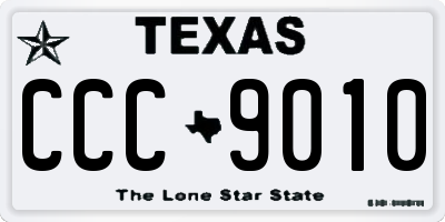 TX license plate CCC9010