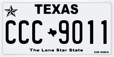 TX license plate CCC9011