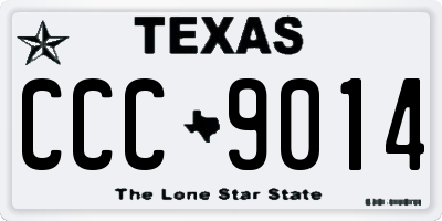 TX license plate CCC9014