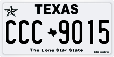 TX license plate CCC9015