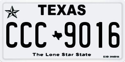 TX license plate CCC9016