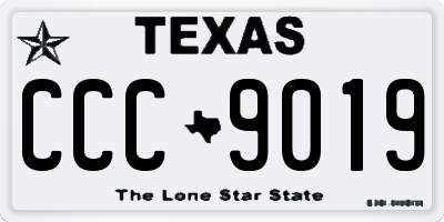 TX license plate CCC9019