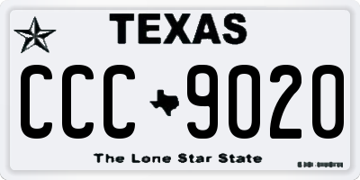 TX license plate CCC9020