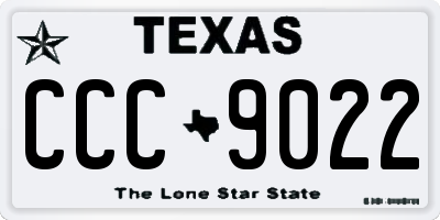 TX license plate CCC9022