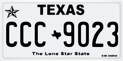 TX license plate CCC9023