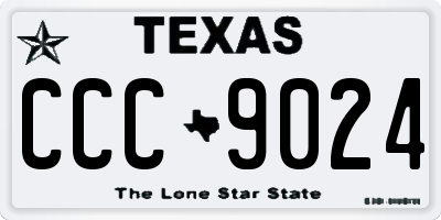 TX license plate CCC9024