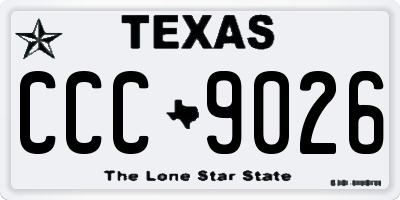 TX license plate CCC9026
