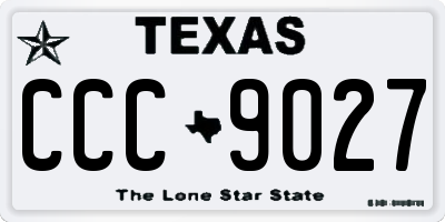 TX license plate CCC9027