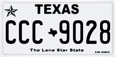 TX license plate CCC9028
