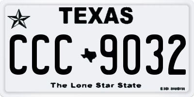 TX license plate CCC9032