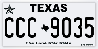 TX license plate CCC9035