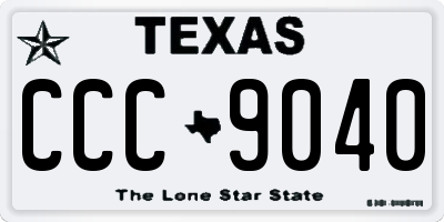TX license plate CCC9040