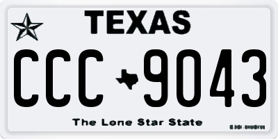 TX license plate CCC9043