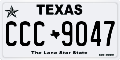 TX license plate CCC9047