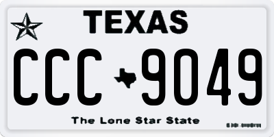 TX license plate CCC9049