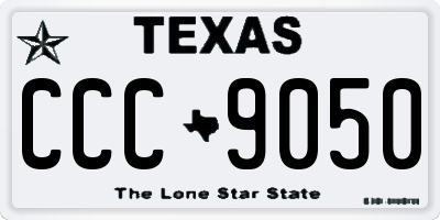 TX license plate CCC9050