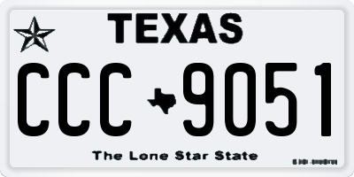 TX license plate CCC9051