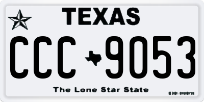 TX license plate CCC9053