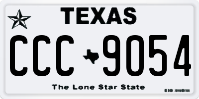 TX license plate CCC9054