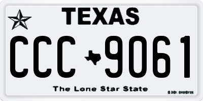 TX license plate CCC9061