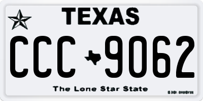 TX license plate CCC9062